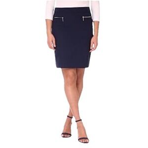 Ann Taylor Loft Navy Blue Women's Skirt Size XS 0 Has Zip Pockets Career Classic